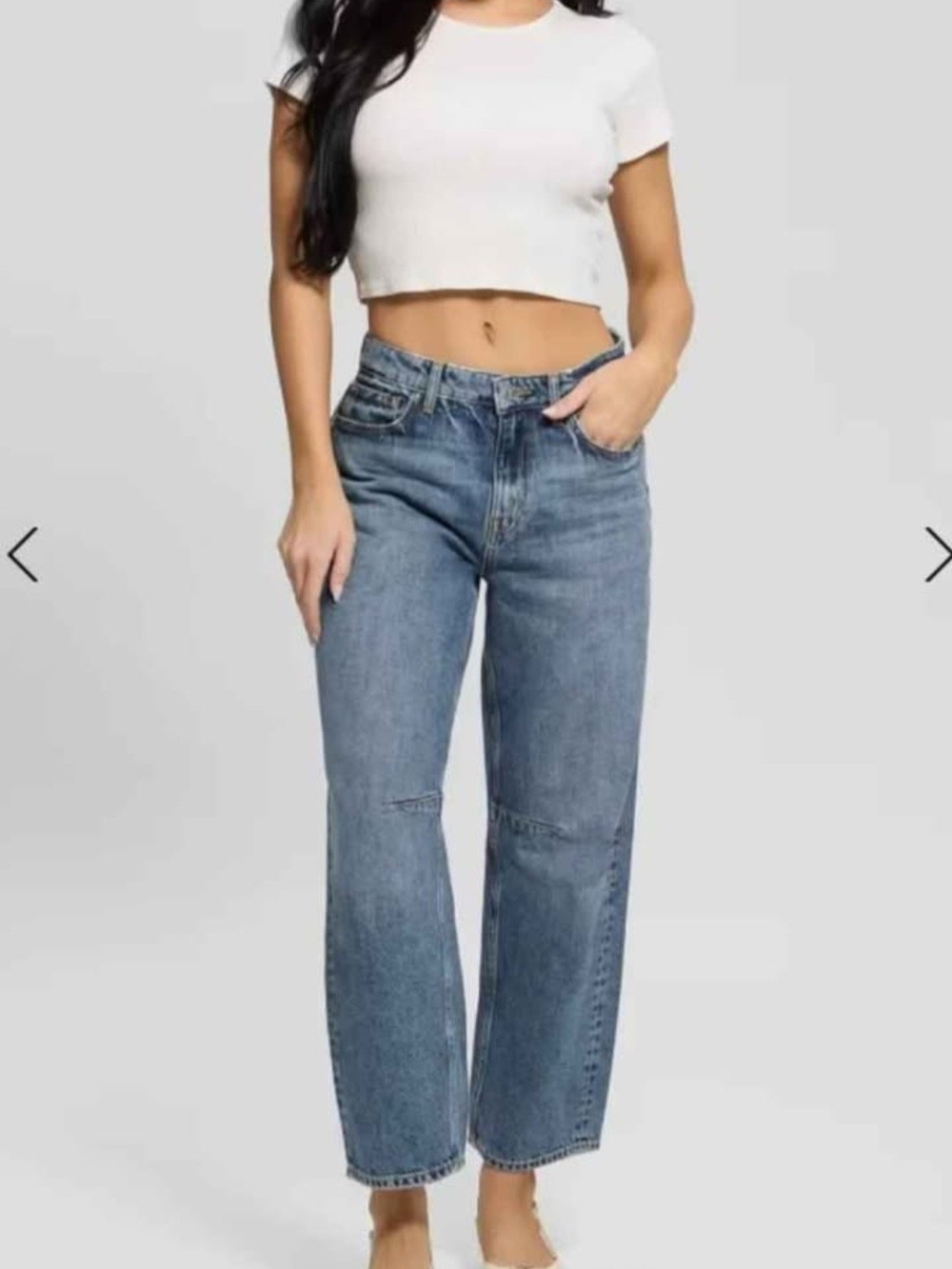 Guess Women's Straight Leg Jeans in Medium Blue